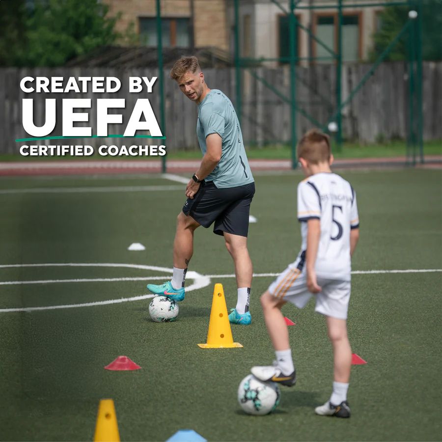 Tappeto di Allenamento Calcio Pro + Programma Video | Migliora Dribbling, Coordinazione e Controllo