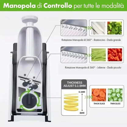 Affettatrice Professionale 30 Tagli™ – Utensile Multifunzionale per Taglio Veloce, Sicuro e Preciso