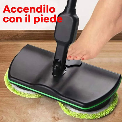 Fleuurs Mocio Power – Mocio Elettrico Senza Fili 300 RPM per Lavaggio, Lucidatura & Inceratura
