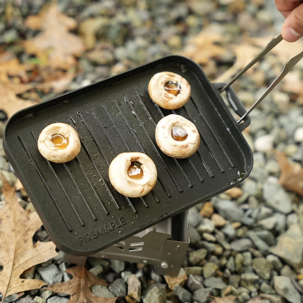 CAMPMASTER – Set di piccole piastre da griglia per cottura all'aperto portatile