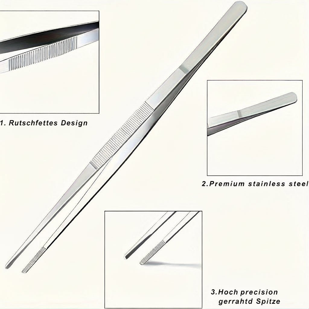 FIREPROOF - Pinze da grill multifunzionali da 25 cm per picnic e cucina domestica