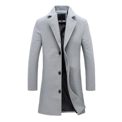 Cappotto da uomo in lana su misura – Cappotto lungo classico invernale per look eleganti o casual