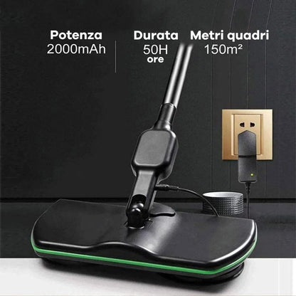 Fleuurs Mocio Power – Mocio Elettrico Senza Fili 300 RPM per Lavaggio, Lucidatura & Inceratura