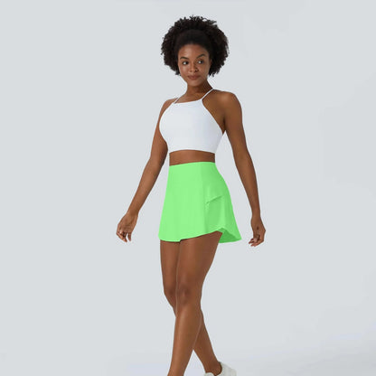 DANCEFLOW - Gonna da danza 2-in-1 con pantaloncini integrati e tasca posteriore nascosta