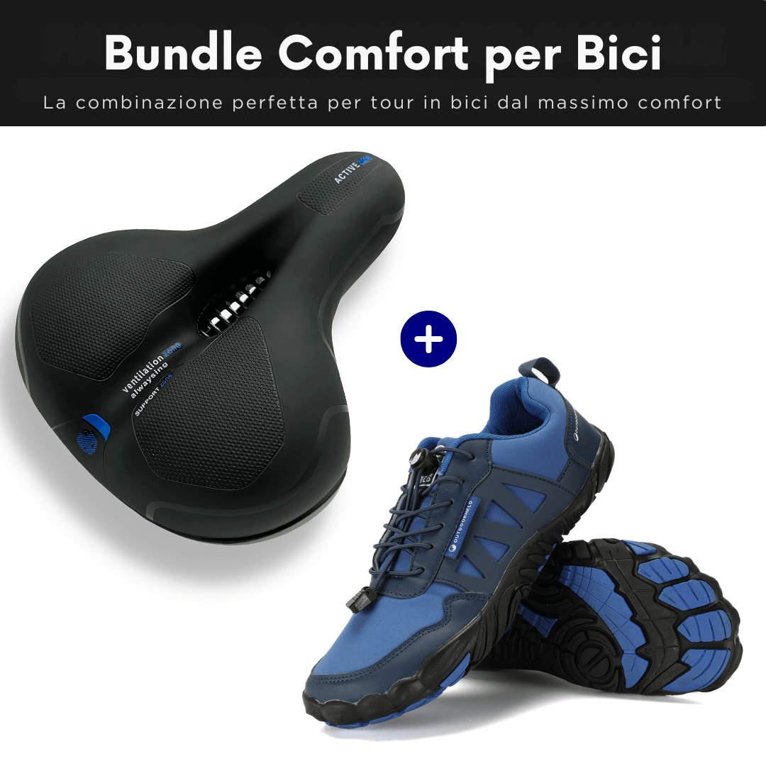 Pacchetto Comfort per Bicicletta: Scarpe Barefoot + Sella da Bici