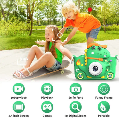 PhotoDino - Fotocamera dinosauro per bambini con HD 1080p