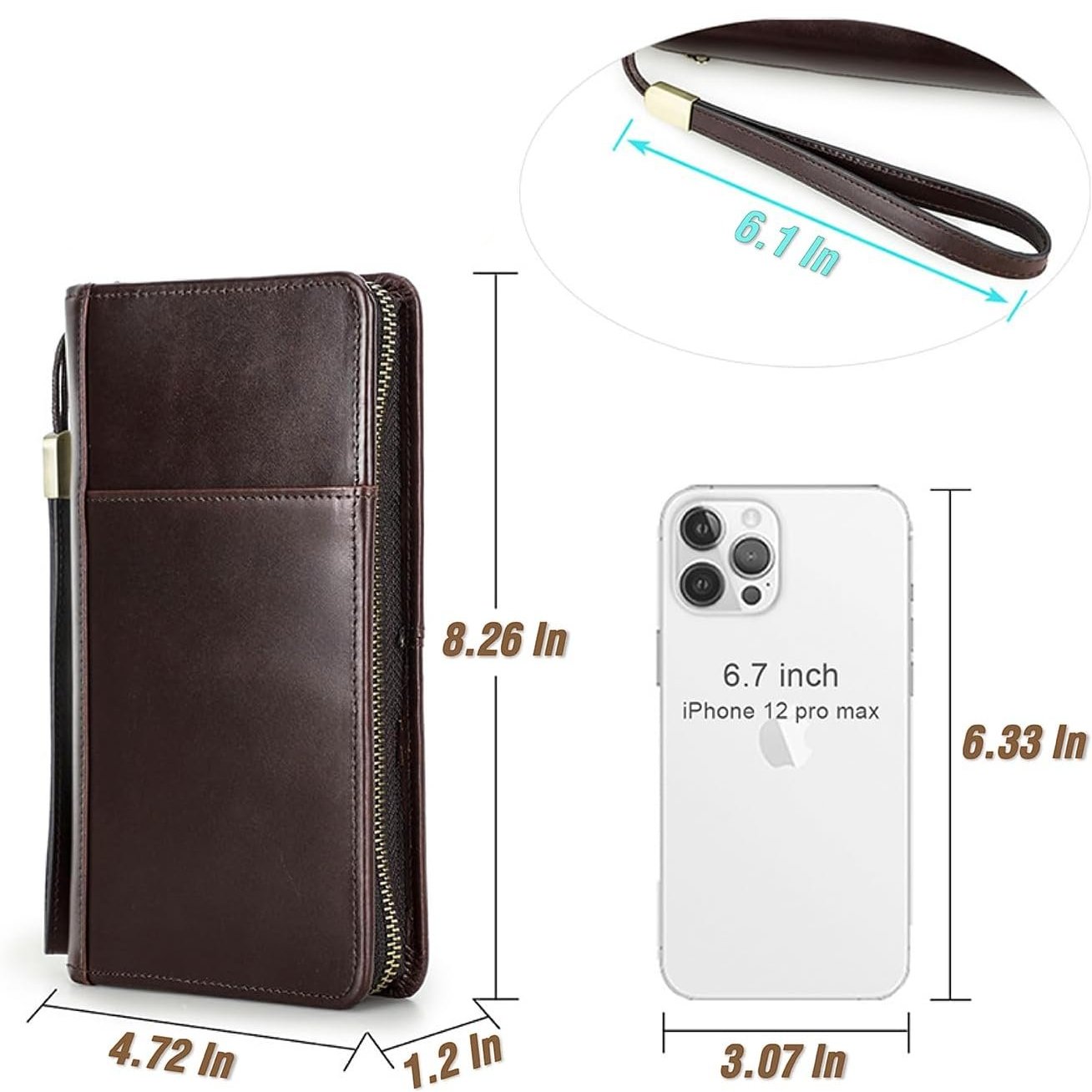 Agosto | Portafoglio da viaggio multiscomparto elegante e senza tempo