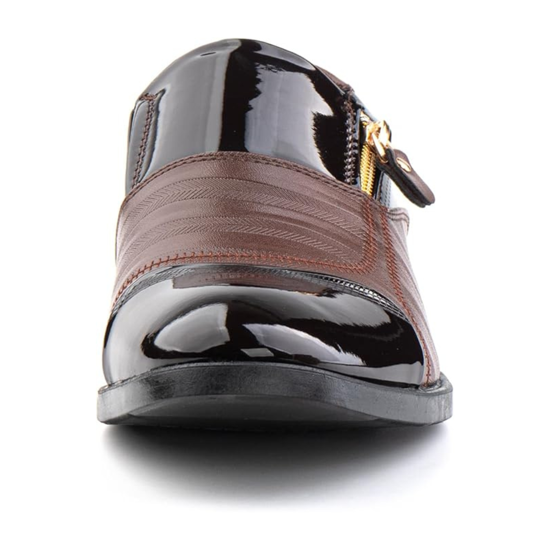Rassivo Derby Vernice Classic – Eleganza in Sintetico Marrone