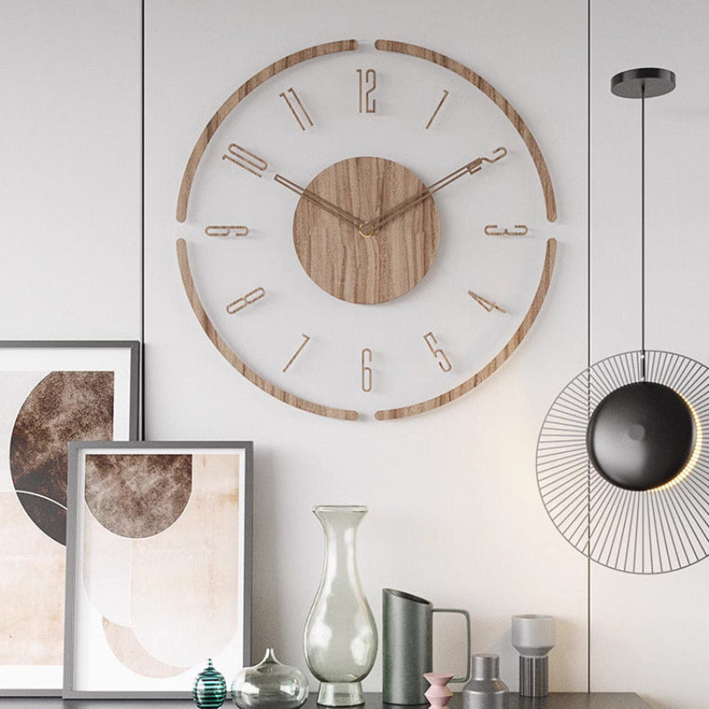 Orologio da Parete Scandinavo in Legno Minimalista