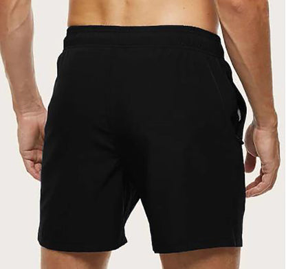 Pantaloncini da bagno da uomo in tessuto ad asciugatura rapida con vita elastica