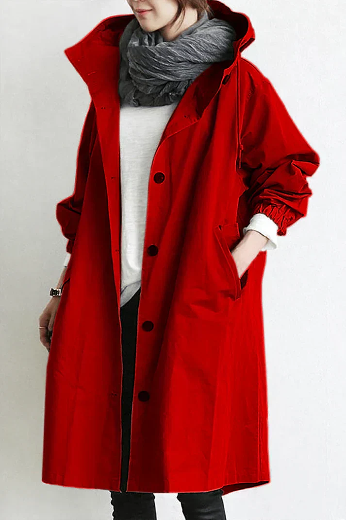 Trench Impermeabile da Donna con Cappuccio – Lungo e Caldo