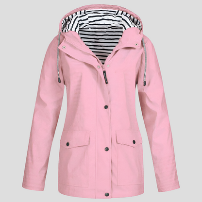 Giacca da donna impermeabile e antivento con cappuccio