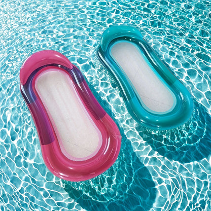 Materassino gonfiabile da piscina con schienale e superficie a maglie per il relax in acqua