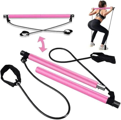 Pilatescore Bar Set - Dispositivo di allenamento Pilates portatile con bande elastiche