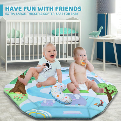 Tappeto da gioco multifunzione per neonato, sviluppo e gioco con archi di attività e piscina di palline