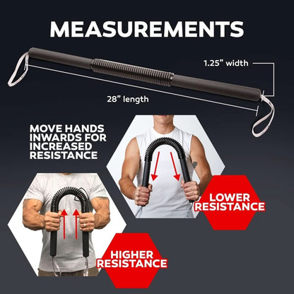 PowerTwist - Barra di allenamento regolabile per un efficace allenamento della parte superiore del corpo a casa