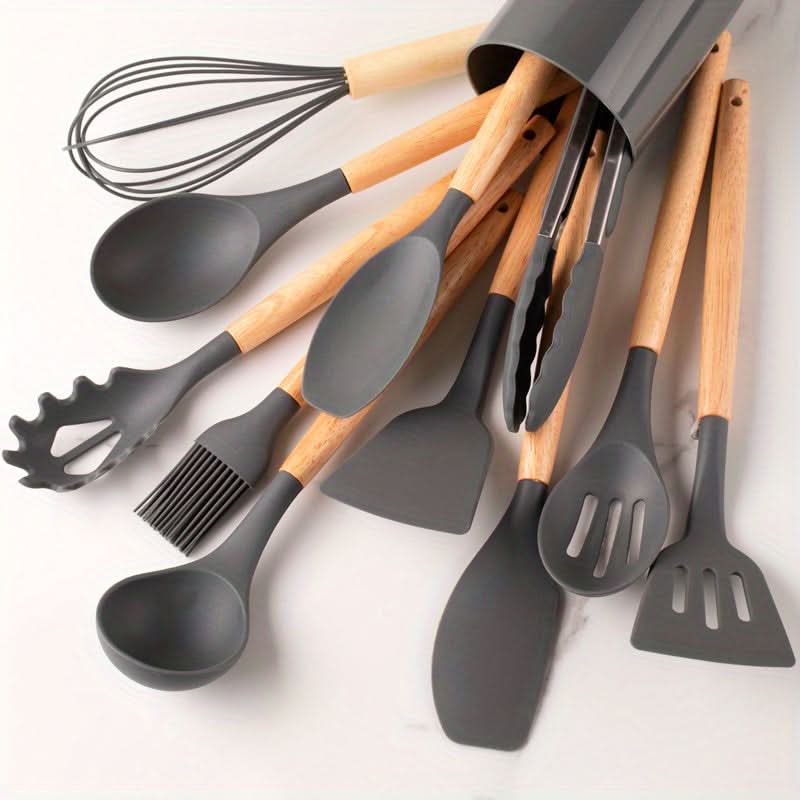 Set di utensili da cucina in silicone - resistenti al calore e alla moda per ogni cucina