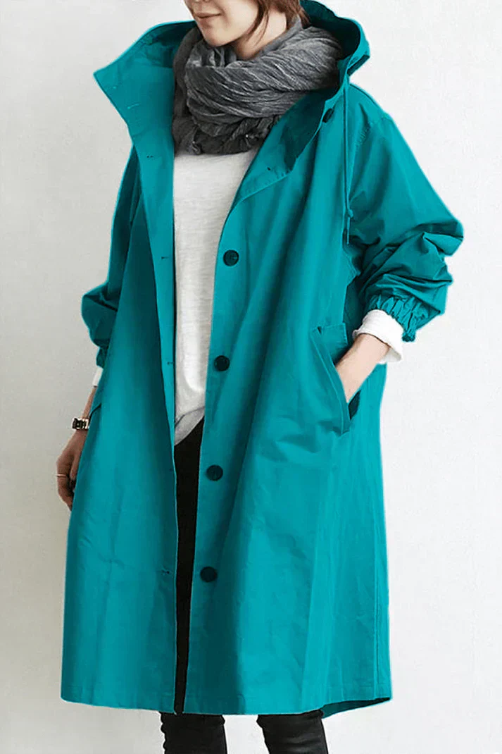 Trench Impermeabile da Donna con Cappuccio – Lungo e Caldo