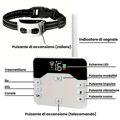GoldenFence™ – Recinto wireless & Collare addestramento 2-in-1 – Sicurezza & Addestramento Facile 🐾