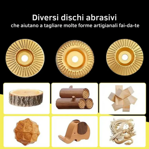 Dischi per smerigliatrice angolare per legno – Tagliare, modellare & levigare (3 pezzi)