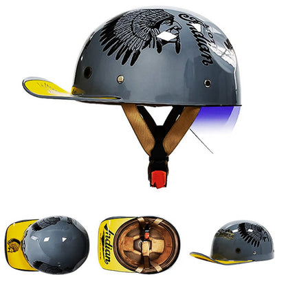 Casco da baseball per moto, colore bianco