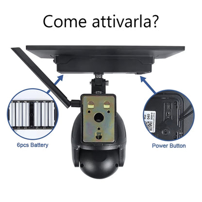 Telecamera Solare Wireless™ – 1080P HD, Visione Notturna a Colori & Sensore PIR Smart