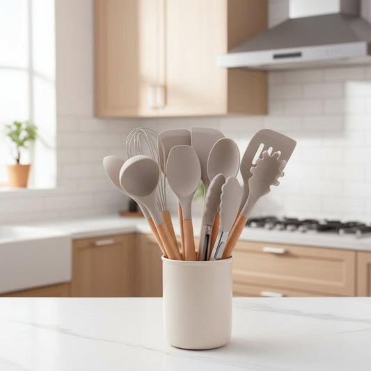 Set di utensili da cucina in silicone - resistenti al calore e alla moda per ogni cucina