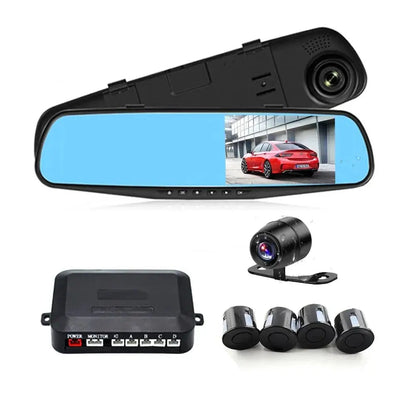 Specchietto Ultra Moderno 4,3” | Doppia Telecamera Integrata per Sicurezza Totale in Auto
