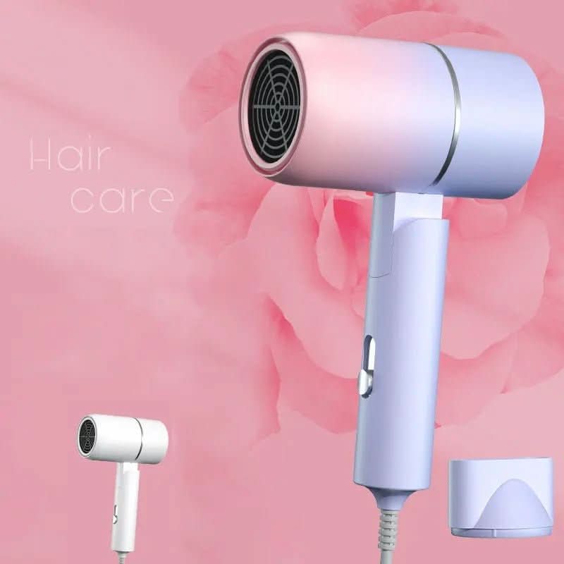 TRAVELBLOW - Asciugacapelli pieghevole con tecnologia agli ioni per capelli lucidi