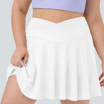 SOFTLYZERO - Gonna da tennis 2-in-1 leggera con vita a incrocio e tasche