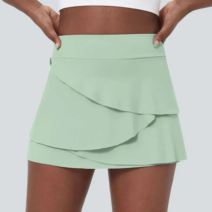 MARIPOSA - Gonna da golf 2-in-1 leggera con tagli a strati e tasche