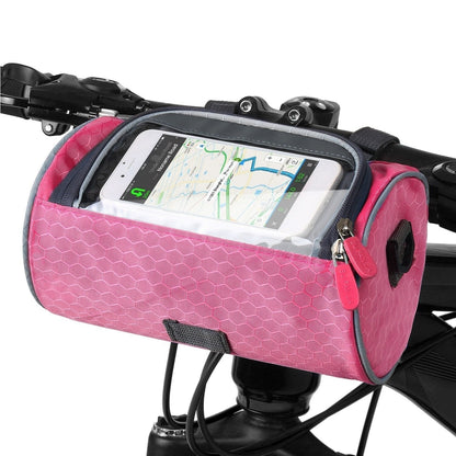 Borsa da manubrio pratica per bicicletta con porta-smartphone e materiale resistente all'acqua