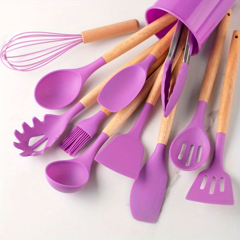 Set di utensili da cucina in silicone - resistenti al calore e alla moda per ogni cucina