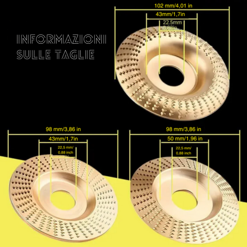 Dischi per smerigliatrice angolare per legno – Tagliare, modellare & levigare (3 pezzi)