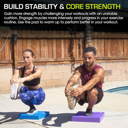 BalancePro - Tappetino antiscivolo in schiuma per yoga e allenamento di stabilità