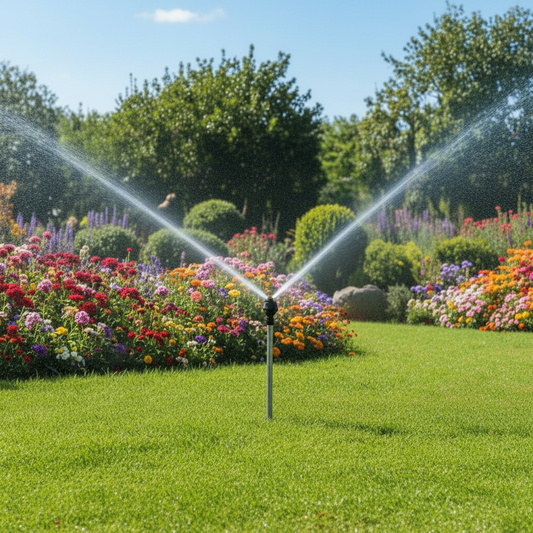 HydroFlow Pro - Sistema automatico di irrigazione per giardino con irrigatori rotanti