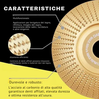 Dischi per smerigliatrice angolare per legno – Tagliare, modellare & levigare (3 pezzi)
