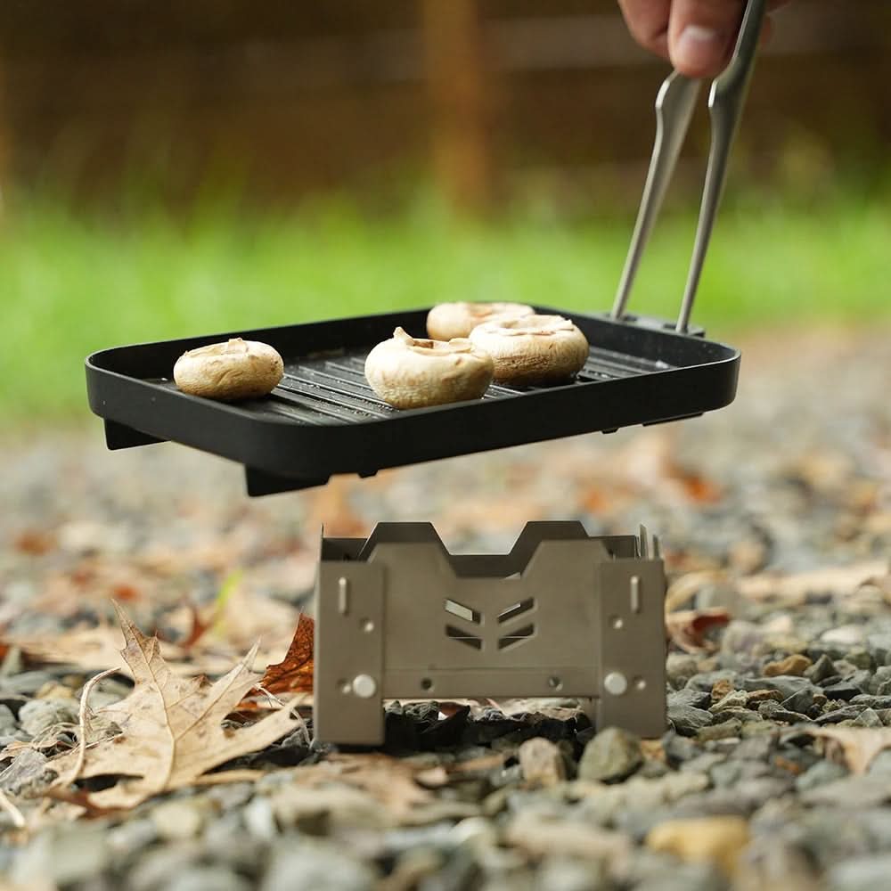 CAMPMASTER – Set di piccole piastre da griglia per cottura all'aperto portatile