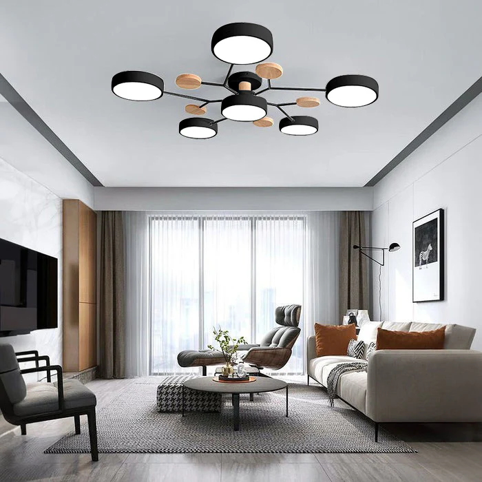 Lampadario a Soffitto Moderno a LED – Flush Mount Chandelier