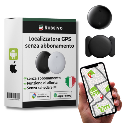 Localizador GPS para Vehículos sin Suscripción – Compatible con Android & iOS Find My – Seguridad Antirrobo