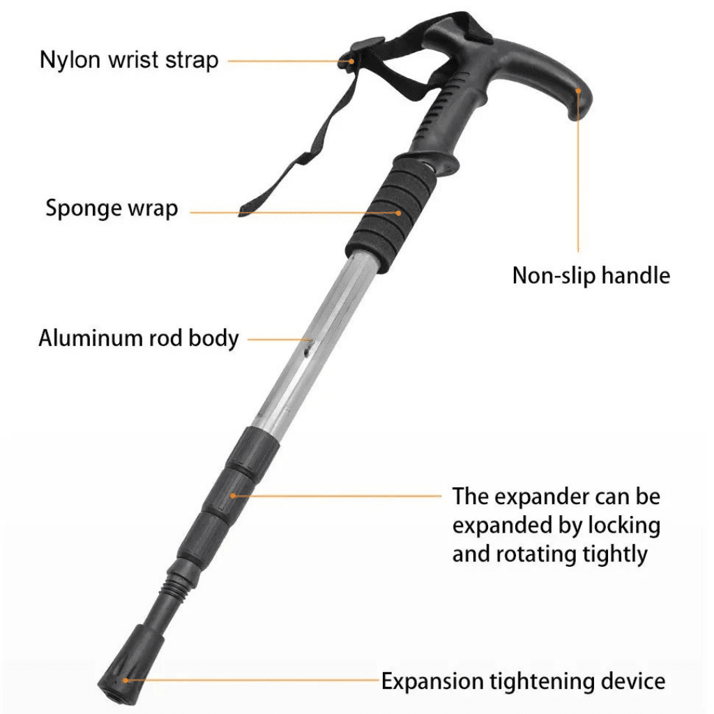 SUMMITGRIP – Bastoncini da trekking telescopici leggeri con impugnatura antiscivolo sicura