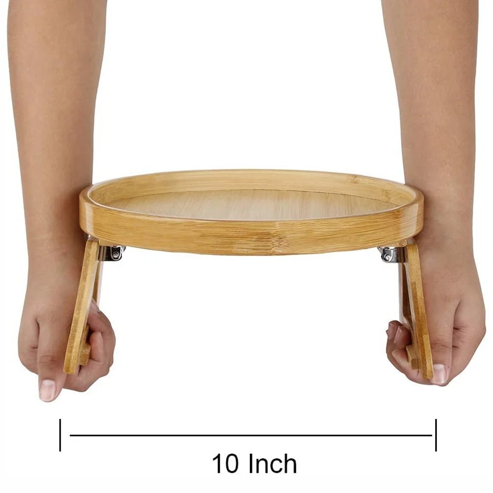 COMFORTCLIP – Vassoio da bracciolo in legno naturale da agganciare per bevande e snack