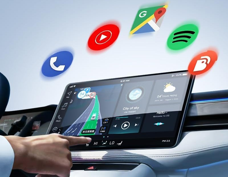 Adattatore Wireless CarPlay – Convertitore Mini USB e USB-C da connessione cablata a wireless
