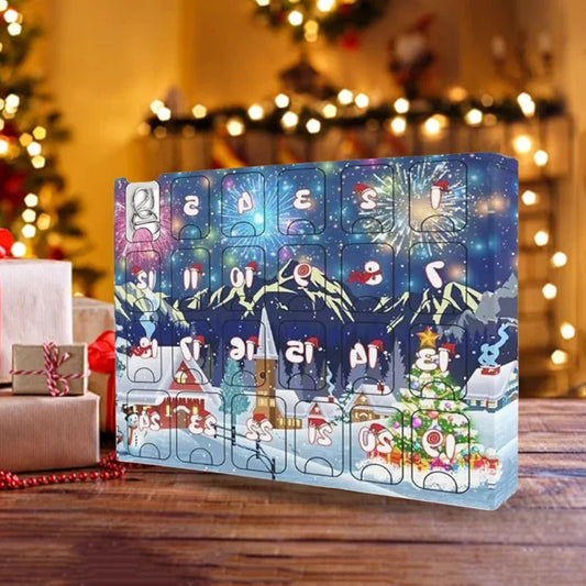 AdventPuzzle | Calendario dell'Avvento educativo con puzzle in metallo e 24 rompicapo