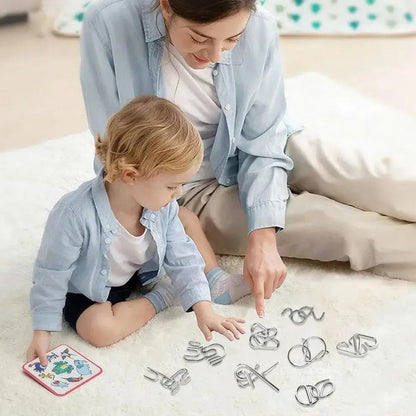 AdventPuzzle | Calendario dell'Avvento educativo con puzzle in metallo e 24 rompicapo
