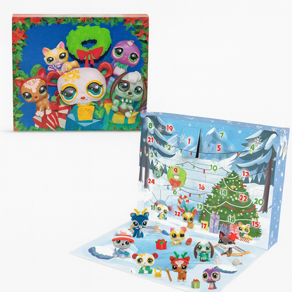 Calendario dell’Avvento Set di Gioco per Bambini con Figure Natalizie e Sorprese