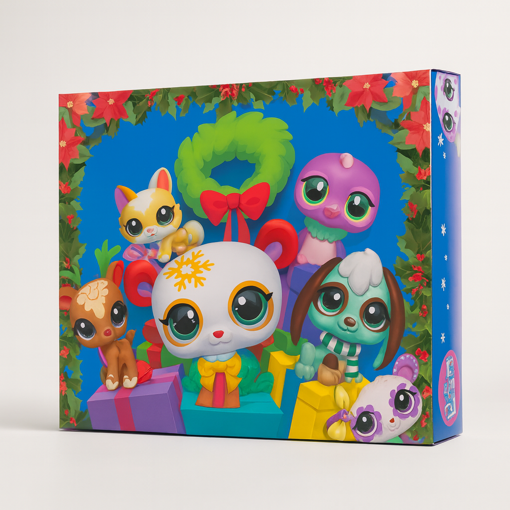 Calendario dell’Avvento Set di Gioco per Bambini con Figure Natalizie e Sorprese