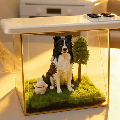 HOLOPET – Scatola dei Ricordi in Acrilico per Animali Domestici con Aspetto Olografico