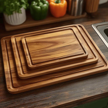 ACACIAEDGE – Tagliere in legno di acacia per cucina e servizio