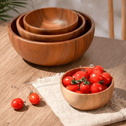 TIMBORA – Ciotola in legno di acacia naturale per una vita quotidiana sicura in famiglia